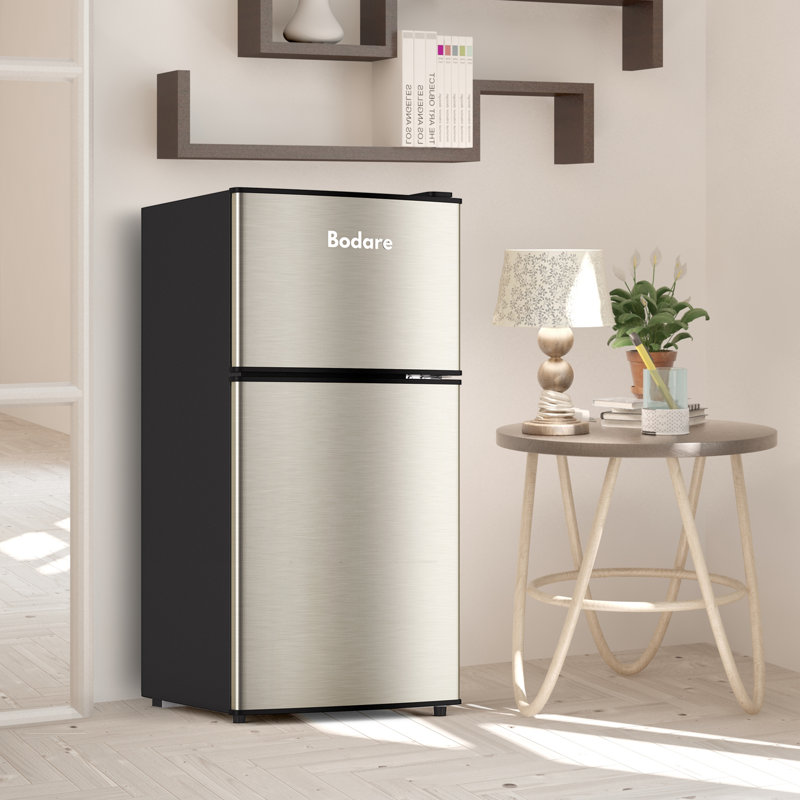 Bodare 3.2 Cubic Feet Freestanding Mini Fridge with Freezer